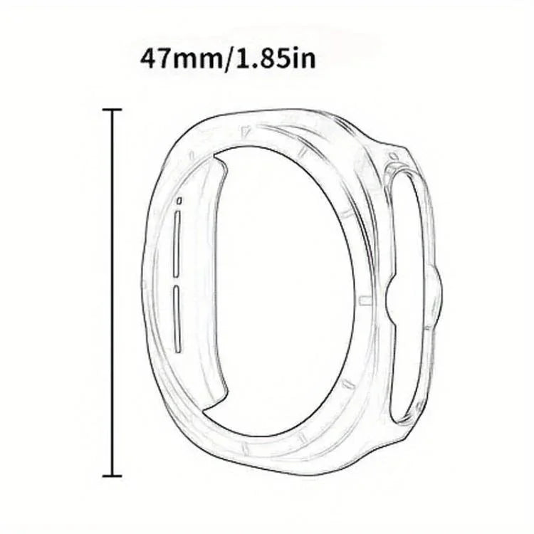 デュアルロウホール シリコンウォッチバンド TPUケース付き、Samsung Galaxy Watch Ultra 47mm / Ultra 2025用