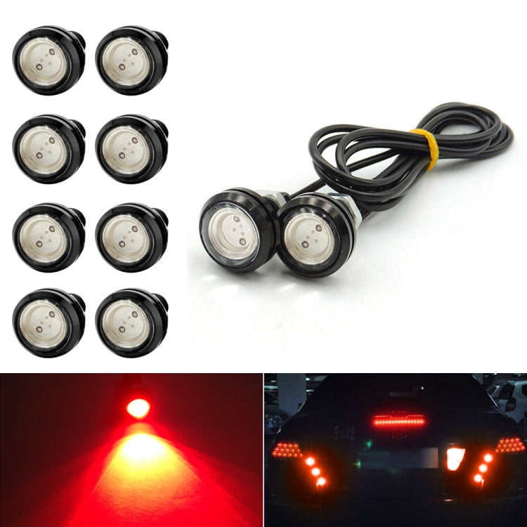 10 PCS 23mm 1.5W DC9-80V Motorcycle Eagle Eye Light Double Lens, 23mm Double Lens(Red Light), 23mm Double Lens(White Light), 23mm Double Lens(Yellow Light)