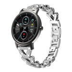 xDfind Small Twist Diamond Metal Watch Band, 20mm For COROS APEX 2 42mm / PACE 2, 20mm For Huawei Watch GT4 / GT3 / GT2, 20mm For Amazfit Bip U / Bip Lite / Bip 3 Pro, 20mm For Amazfit GTS4 Mini/3/2 /2e/2 Mini, 20mm For Xiaomi Haylou RS4 Plus LS11 / LS...