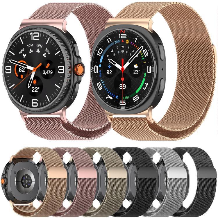xDfind ミラネーゼ マグネットメタルウォッチバンド、Samsung Galaxy Watch 8 / Watch 8 Classic用