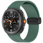 xDfind 折りたたみ式ブラックバックル マグネットシリコンウォッチバンド、Samsung Galaxy Watch8 / Watch8 Classic用