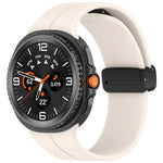 xDfind 折りたたみ式ブラックバックル マグネットシリコンウォッチバンド、Samsung Galaxy Watch8 / Watch8 Classic用