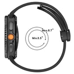 xDfind 折りたたみ式ブラックバックル マグネットシリコンウォッチバンド、Samsung Galaxy Watch8 / Watch8 Classic用