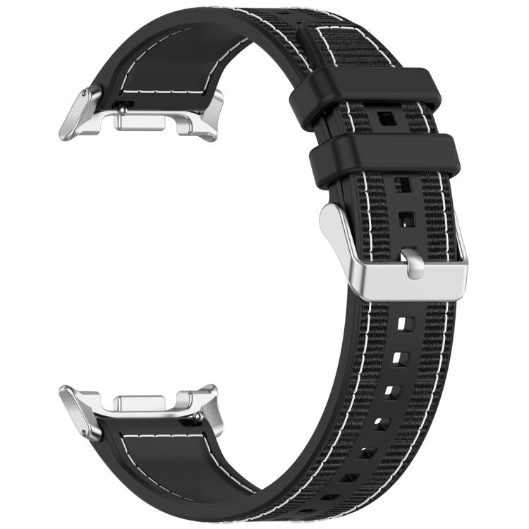 xDfind ハイブリッドナイロン編みシリコンウォッチバンド、Samsung Galaxy Watch 8 / 8 Classic 22mm用