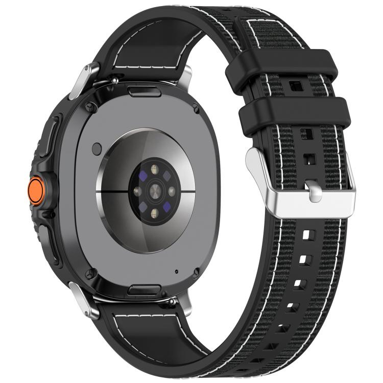 xDfind ハイブリッドナイロン編みシリコンウォッチバンド、Samsung Galaxy Watch 8 / 8 Classic 22mm用