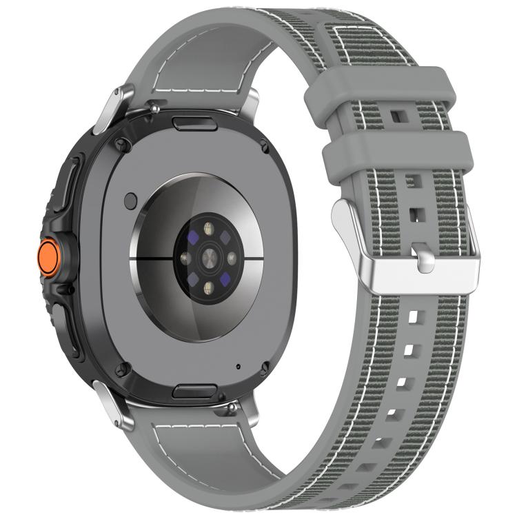 xDfind ハイブリッドナイロン編みシリコンウォッチバンド、Samsung Galaxy Watch 8 / 8 Classic 22mm用