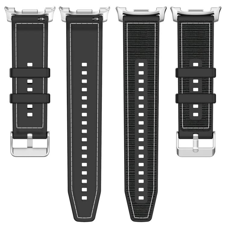 xDfind ハイブリッドナイロン編みシリコンウォッチバンド、Samsung Galaxy Watch 8 / 8 Classic 22mm用