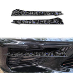 2pcs/Set Forged Gold Foil Carbon Fiber Car Front Sides Air Vents Decorative Sticker for Chevrolet Corvette C8 2020-, Left and Right Driver, Front Sides Air Vents