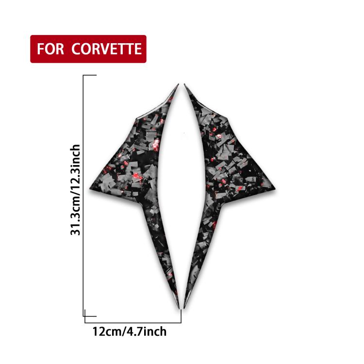 2pcs/Set Forged Gold Foil Carbon Fiber Car Inside Door Decorative Sticker for Chevrolet Corvette C8 2020-, Left and Right Driver, Inside Door