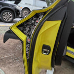 2pcs/Set Forged Gold Foil Carbon Fiber Car Inside Door Decorative Sticker for Chevrolet Corvette C8 2020-, Left and Right Driver, Inside Door