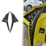 2pcs/Set Forged Gold Foil Carbon Fiber Car Inside Door Decorative Sticker for Chevrolet Corvette C8 2020-, Left and Right Driver, Inside Door