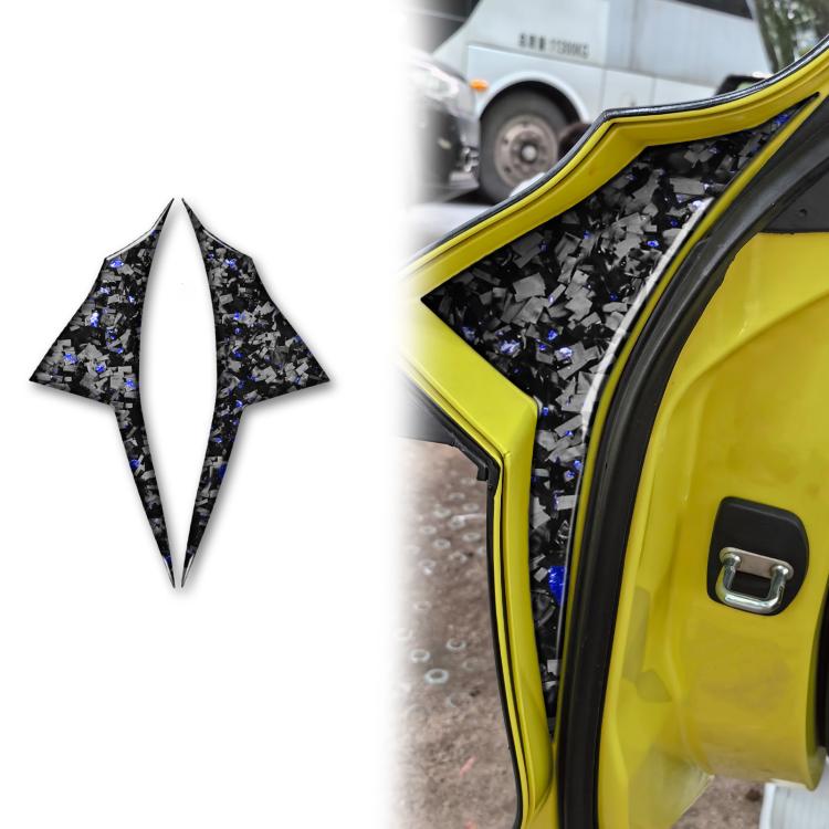 2pcs/Set Forged Gold Foil Carbon Fiber Car Inside Door Decorative Sticker for Chevrolet Corvette C8 2020-, Left and Right Driver, Inside Door
