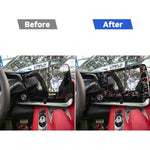Forged Gold Foil Carbon Fiber Car Central Control Screen Frame Decorative Sticker for Chevrolet Corvette C8 2020-, Left Driver, Central Control Screen Frame, Left Driver