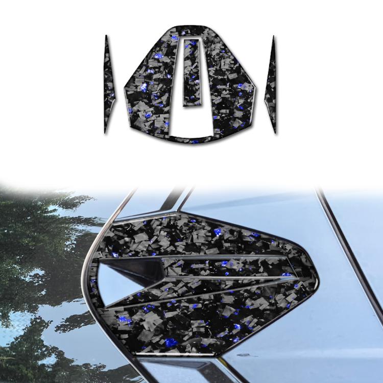 4pcs/Set Forged Gold Foil Carbon Fiber Car Rear Roof Camera Decorative Sticker for Chevrolet Corvette C8 2020-, Left and Right Driver, Rear Roof Camera