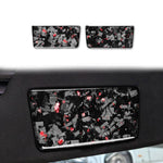 2pcs/Set Forged Gold Foil Carbon Fiber Car Makeup Mirror Panel Decorative Sticker for Chevrolet Corvette C8 2020-, Left and Right Driver, Makeup Mirror Panel