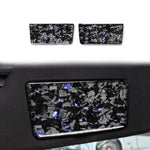 2pcs/Set Forged Gold Foil Carbon Fiber Car Makeup Mirror Panel Decorative Sticker for Chevrolet Corvette C8 2020-, Left and Right Driver, Makeup Mirror Panel