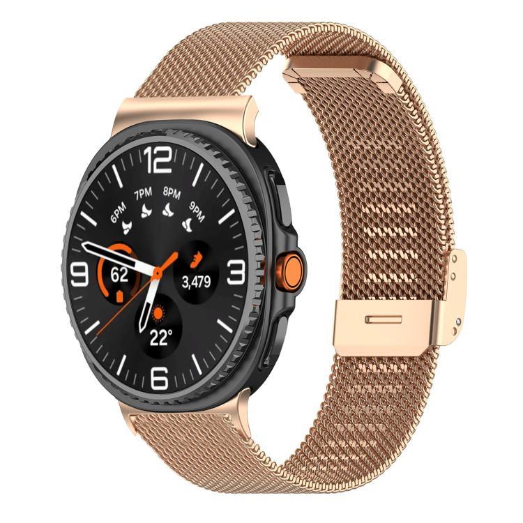 22mm xDfind バックル付きメタルメッシュウォッチバンド、Samsung Galaxy Watch 8 / Watch 8 Classic用