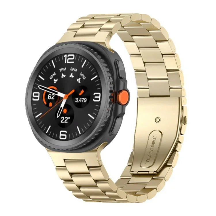 三連ビーズステンレススチール時計バンド Samsung Galaxy Watch8 / Watch8 Classic用