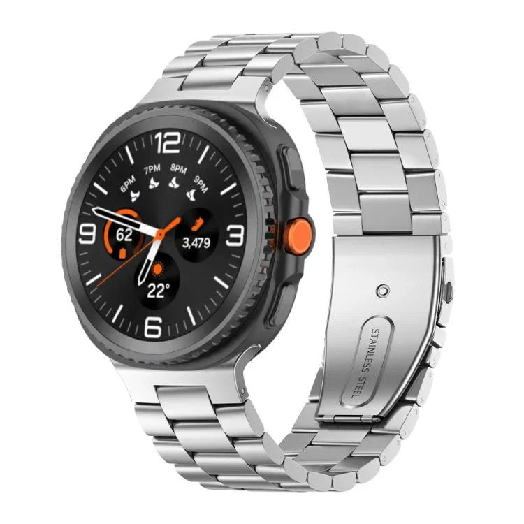 三連ビーズステンレススチール時計バンド Samsung Galaxy Watch8 / Watch8 Classic用