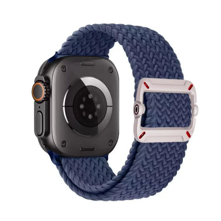 ダブルループ機械式バックルナイロン編みウォッチバンド、Apple Watch 46mm / 49mm / 45mm / 44mm用