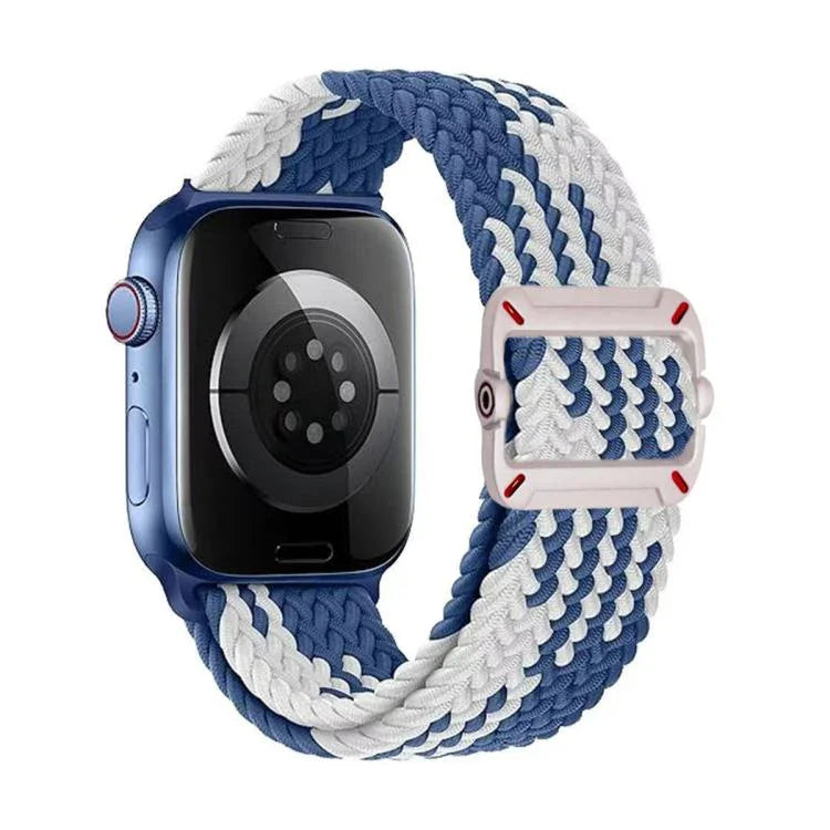ダブルループ機械式バックルナイロン編みウォッチバンド、Apple Watch 46mm / 49mm / 45mm / 44mm用