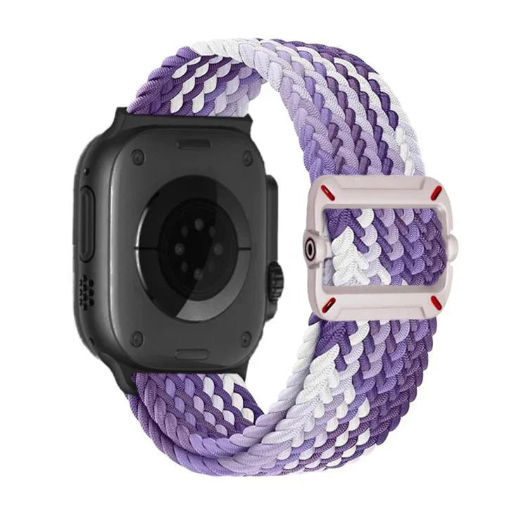 ダブルループ機械式バックルナイロン編みウォッチバンド、Apple Watch 46mm / 49mm / 45mm / 44mm用