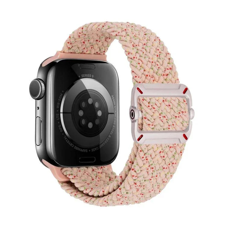 ダブルループ機械式バックルナイロン編みウォッチバンド、Apple Watch 46mm / 49mm / 45mm / 44mm用
