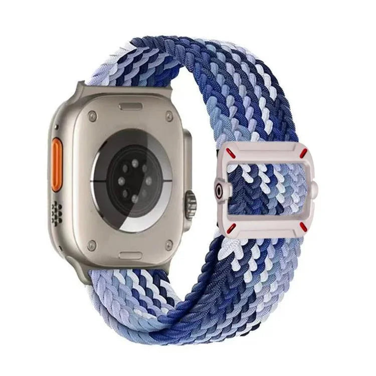 ダブルループ機械式バックルナイロン編みウォッチバンド、Apple Watch 46mm / 49mm / 45mm / 44mm用