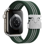 xDfind パラシュートバックル3ストライプ編みナイロンウォッチバンド、Apple Watch 42 / 44 / 45 / 46 / 49mm用、Apple Watch 38 / 40 / 41 / S10 42mm用