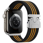xDfind パラシュートバックル3ストライプ編みナイロンウォッチバンド、Apple Watch 42 / 44 / 45 / 46 / 49mm用、Apple Watch 38 / 40 / 41 / S10 42mm用