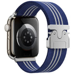 xDfind パラシュートバックル3ストライプ編みナイロンウォッチバンド、Apple Watch 42 / 44 / 45 / 46 / 49mm用、Apple Watch 38 / 40 / 41 / S10 42mm用
