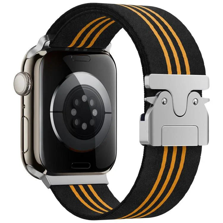 xDfind パラシュートバックル3ストライプ編みナイロンウォッチバンド、Apple Watch 42 / 44 / 45 / 46 / 49mm用、Apple Watch 38 / 40 / 41 / S10 42mm用