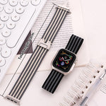 xDfind パラシュートバックル3ストライプ編みナイロンウォッチバンド、Apple Watch 42 / 44 / 45 / 46 / 49mm用、Apple Watch 38 / 40 / 41 / S10 42mm用