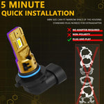 2pcs/Pack 35W 3000LM 6500K IP68 Waterproof Car LED Headlight Bulb, 9005, 9006, H1, H4, H7, H11