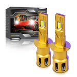 2pcs/Pack 35W 3000LM 6500K IP68 Waterproof Car LED Headlight Bulb, 9005, 9006, H1, H4, H7, H11