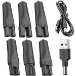 DC 5.5 x 2.1mm メスからシェーバーインターフェース充電アダプターコンバーター、7個/セット、8個/セット