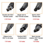 DC 5.5 x 2.1mm メスからシェーバーインターフェース充電アダプターコンバーター、7個/セット、8個/セット