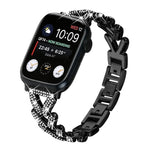 xDfind 小型ツイストダイヤモンドメタルウォッチバンド、Apple Watch 38 / 40 / 41 / S10 42mm 20mm用