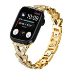 xDfind 小型ツイストダイヤモンドメタルウォッチバンド、Apple Watch 38 / 40 / 41 / S10 42mm 20mm用