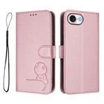 Litter Panda エンボス加工 RFID レザー電話ケース ストラップ付き、iPhone 17e / 16e 用、iPhone 17 Pro Max 用、iPhone 17 Pro 用、iPhone 17 用、iPhone Air 用、iPhone 16 Pro Max 用、iPhone 16 Pro 用、iPhone 16 Plus 用