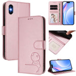 リトルパンダ型押し RFID レザー製スマホケース ストラップ付き、iPhone 11 Pro Max用、iPhone 11用、iPhone 11 Pro用、iPhone X / XS用、iPhone XR用、iPhone XS Max用、iPhone 8 Plus / 7 Plus用