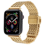 マグネットスナップ留め鋼メッシュメタルウォッチバンド、Apple Watch 46mm / 49mm / 45mm / 44mm用、Apple Watch 42mm / 41mm / 40mm / 38mm用