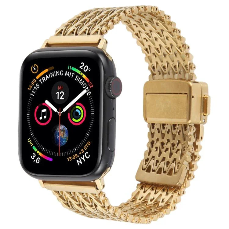 マグネットスナップ留め鋼メッシュメタルウォッチバンド、Apple Watch 46mm / 49mm / 45mm / 44mm用、Apple Watch 42mm / 41mm / 40mm / 38mm用