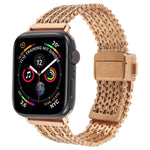 マグネットスナップ留め鋼メッシュメタルウォッチバンド、Apple Watch 46mm / 49mm / 45mm / 44mm用、Apple Watch 42mm / 41mm / 40mm / 38mm用