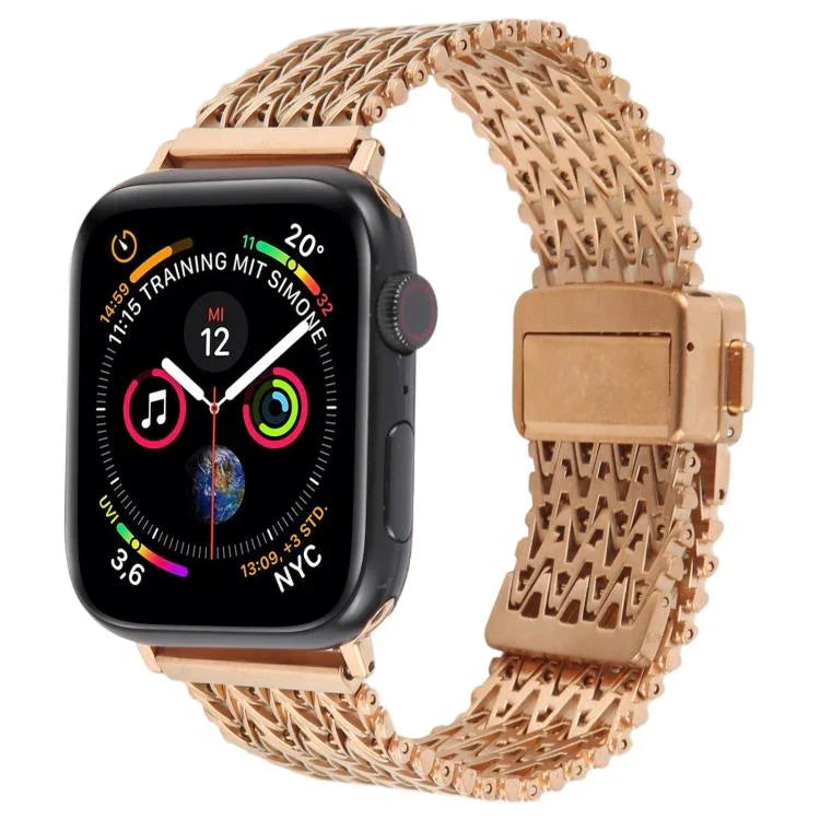 マグネットスナップ留め鋼メッシュメタルウォッチバンド、Apple Watch 46mm / 49mm / 45mm / 44mm用、Apple Watch 42mm / 41mm / 40mm / 38mm用