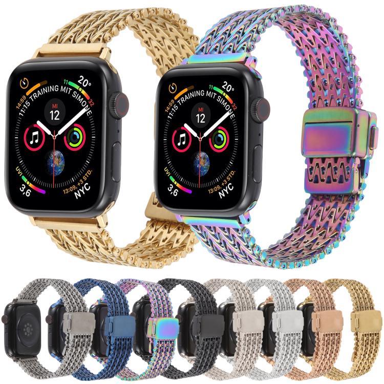 マグネットスナップ留め鋼メッシュメタルウォッチバンド、Apple Watch 46mm / 49mm / 45mm / 44mm用、Apple Watch 42mm / 41mm / 40mm / 38mm用