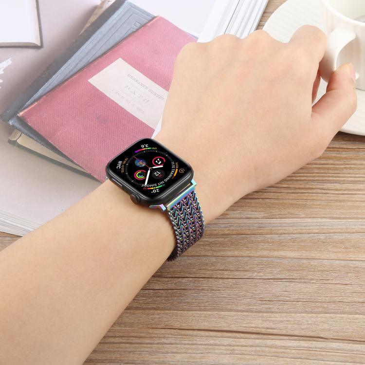 マグネットスナップ留め鋼メッシュメタルウォッチバンド、Apple Watch 46mm / 49mm / 45mm / 44mm用、Apple Watch 42mm / 41mm / 40mm / 38mm用