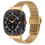 マグネティックスナップクラスプスチールメッシュメタルウォッチバンド、Samsung Galaxy Watch Ultra 47mm / Ultra 2025用