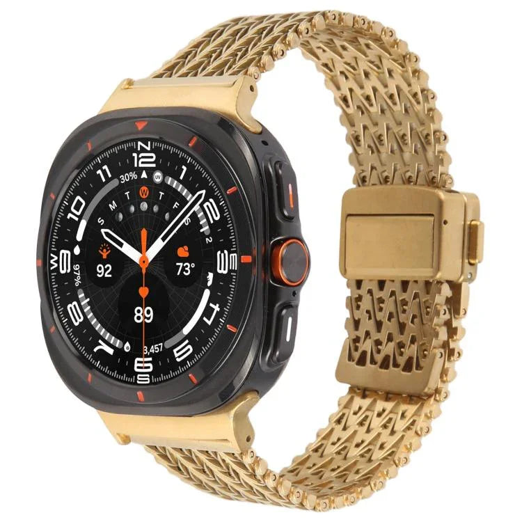 マグネティックスナップクラスプスチールメッシュメタルウォッチバンド、Samsung Galaxy Watch Ultra 47mm / Ultra 2025用