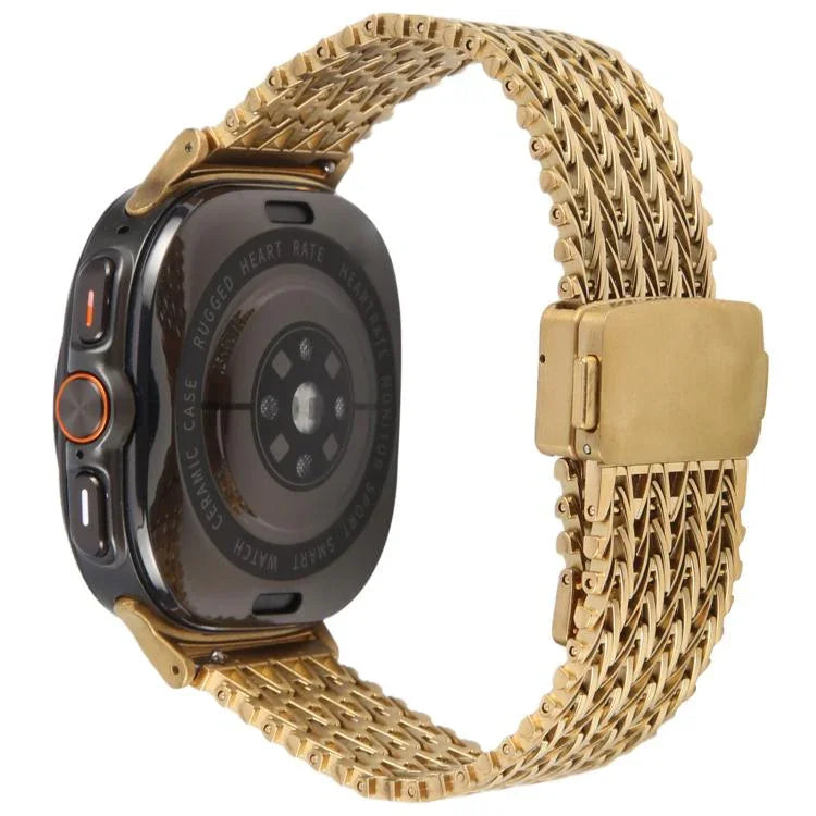 マグネティックスナップクラスプスチールメッシュメタルウォッチバンド、Samsung Galaxy Watch Ultra 47mm / Ultra 2025用